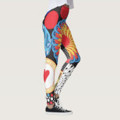 Dunkle Strahlung: Lichtkreismuster Leggings (Rechts)