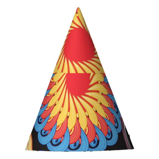 Dunkle Strahlung: Lichtkreismuster Partyhütchen (Vorderseite)