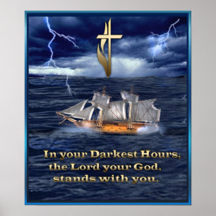 dunkle Stunden christliches Kunstposter Poster