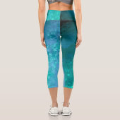 Dunkle Sturmwolken - grün Capri Leggings (Rückseite)