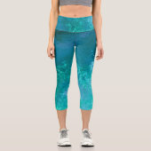 Dunkle Sturmwolken - grün Capri Leggings (Vorderseite)
