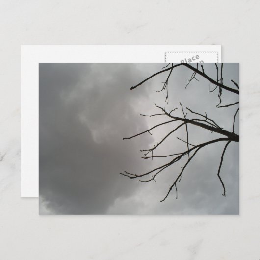Dunkle Sturmwolken Postkarte (Vorne/Hinten)