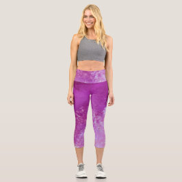 Dunkle Sturmwolken - rosa Capri Leggings