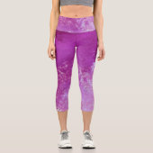Dunkle Sturmwolken - rosa Capri Leggings (Vorderseite)