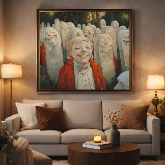 Dunkle surrealistische Gothic-Kunst - Lächelnde St Poster