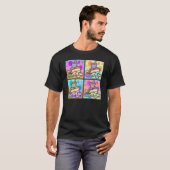 Dunkle T - Shirt - Pop Art Hot Dog mit Chips und a (Vorne ganz)