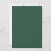 Dunkle Teal-Ocker-Blatt-Hochzeit Einladung (Rückseite)