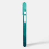 Dunkle Teal-Ombre-Textur Case-Mate iPhone Hülle (Rückseite / Links)