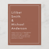 Dunkle Terracotta-Monochrome Hochzeit (Vorderseite)