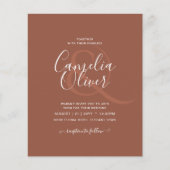 Dunkle Terracotta-Monochrome Hochzeit Flyer (Vorne)