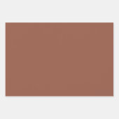 Dunkle Terracotta-Monochrome Hochzeit Geschenkpapier Set (Vorderseite)