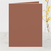 Dunkle Terracotta-Monochrome Hochzeit Karte (Gelbe Blume)