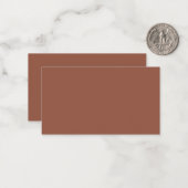 Dunkle Terracotta-Monochrome Hochzeit Mitteilungskarte (Vorderseite/Rückseite Beispiel)