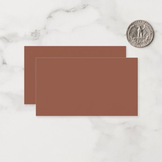 Dunkle Terracotta-Monochrome Hochzeit Mitteilungskarte (Vorderseite/Rückseite Beispiel)