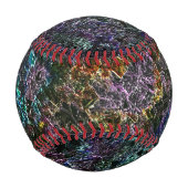 dunkle Textur, korrodiert oder zerstört Schwamm Baseball (Rückseite)