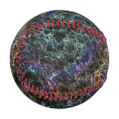 dunkle Textur, korrodiert oder zerstört Schwamm Baseball (Vorderseite Links)