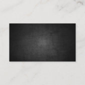 Dunkle Textur | Titel Bar Visitenkarte (Rückseite)