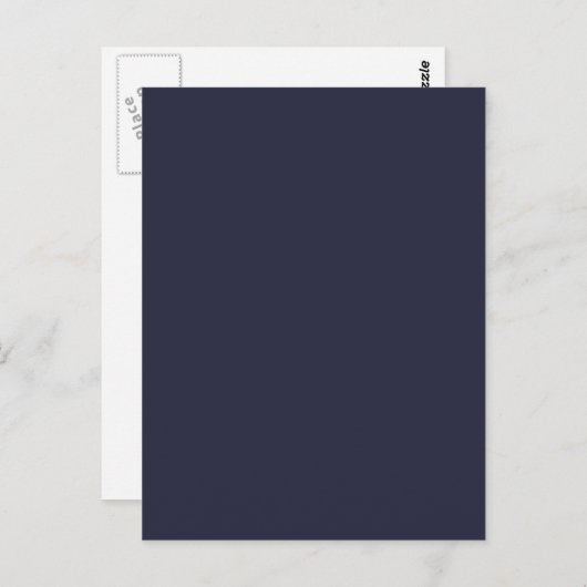 Dunkle Tinte Navy Blue Solid Trend Farbe Hintergru Postkarte (Vorne/Hinten)