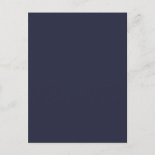 Dunkle Tinte Navy Blue Solid Trend Farbe Hintergru Postkarte (Vorderseite)