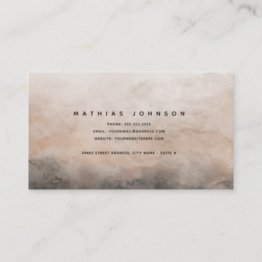 Dunkle Tinte Visitenkarte (Rückseite)