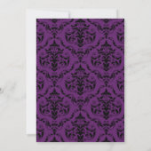 Dunkle Traube Damask Brautdusche Einladungen (Rückseite)