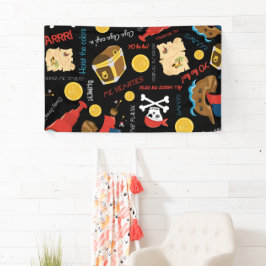 Dunkle Treasinsel Party Pirate Banner