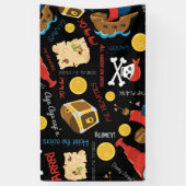Dunkle Treasinsel Party Pirate Banner (Vertikal)