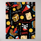 Dunkle Treasinsel Party Pirate Poster (Vorne)