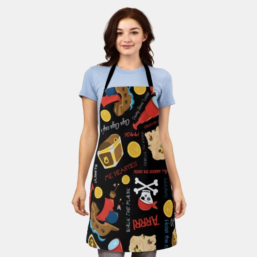 Dunkle Treasinsel Pirate Party Schürze (Getragen)