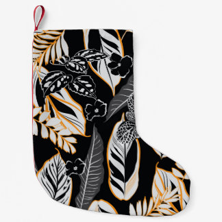 Dunkle tropische nächtliche Blätter und Blätter na Kleiner Weihnachtsstrumpf