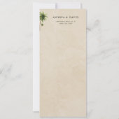 Dunkle tropische Palme Tree Foto QR Code UAWG Wedd Einladung (Rückseite)