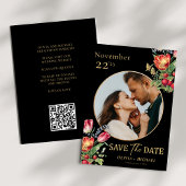 Dunkle Tulips Erdbeeren Foto QR Save the Date
