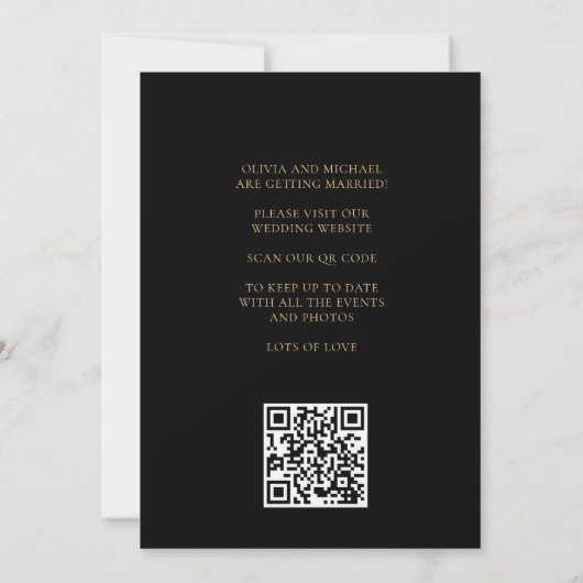 Dunkle Tulips Erdbeeren Foto QR Save the Date (Rückseite)