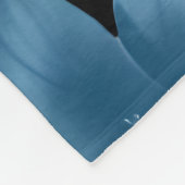 Dunkle Türkis- und Blaue Rosen-Blumenmuster-Fliesb Fleecedecke (Ecke)