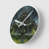 Dunkle Turmsperre Runde Wanduhr (Winkel)