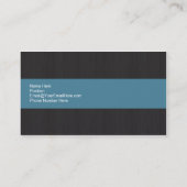 Dunkle und blaue Berufliche Visitenkarte (Rückseite)