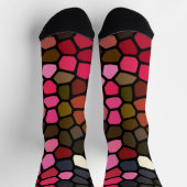Dunkle und farbenfrohe Mosaikstrümpfe Socken (Oben)