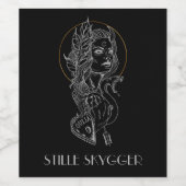 Dunkle und gotische Neotraditionelle Hexenkunst Weinetikett (Einzelnes Label)