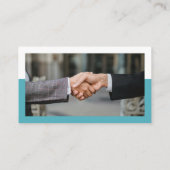 Dunkle und hellblaue Berufliche Symbole QR-Code Visitenkarte (Rückseite)