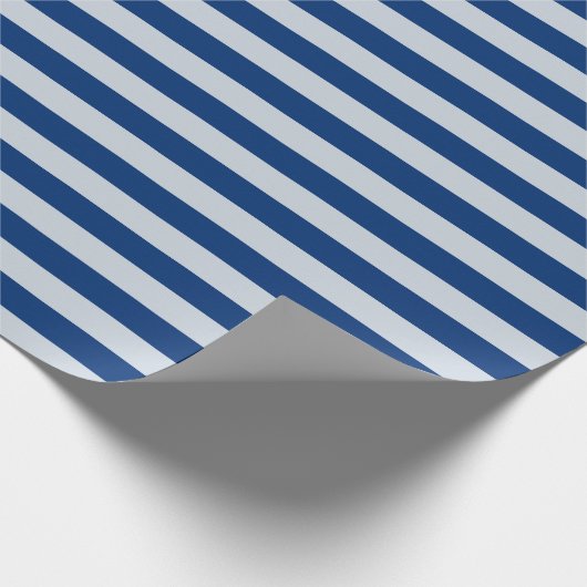 Dunkle und hellblaue Streifen Geschenkpapier (Ecke)