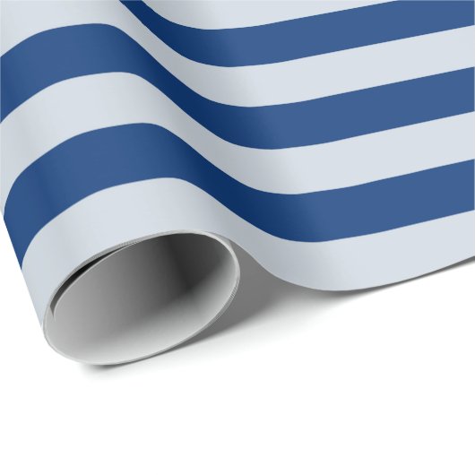 Dunkle und hellblaue Streifen Geschenkpapier (Rolleneckpunkt)