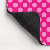 Dunkle und helle rosa Punkte Mousepad (Ecke)