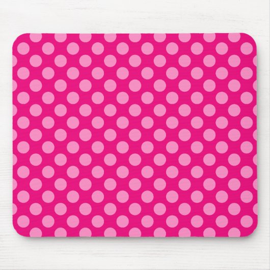 Dunkle und helle rosa Punkte Mousepad (Vorne)