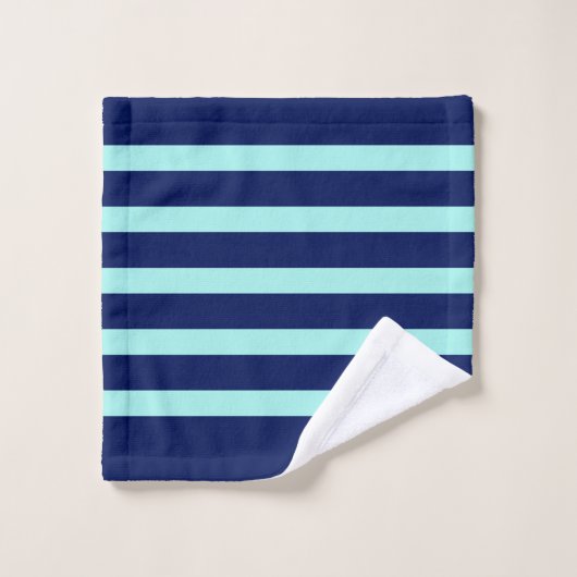 Dunkle und hellgraue Streifen, Monogramm, Badehand Badhandtuch Set (Waschlappen)