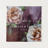 Dunkle und launische Rustikale Blumenzange Wandteppich (Vorderseite)