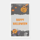 Dunkle und leichte Asche Halloween-Party Pumpkin Serviette (Vorderseite)