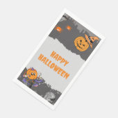 Dunkle und leichte Asche Halloween-Party Pumpkin Serviette (Ecke)