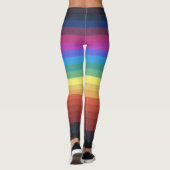 Dunkle und leichte Rainbow-Streifen Leggings (Rückseite)