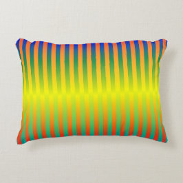 Dunkle und leichte Regenbogen (Streifen) Dekokissen