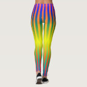 Dunkle und leichte Regenbogen (Streifen) Leggings (Rückseite)